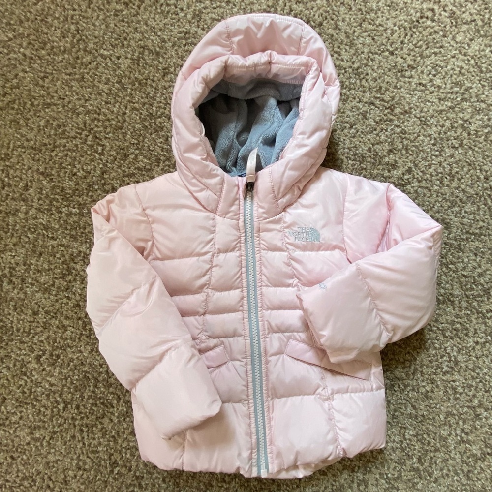 The North Face light pink toddler down jacket